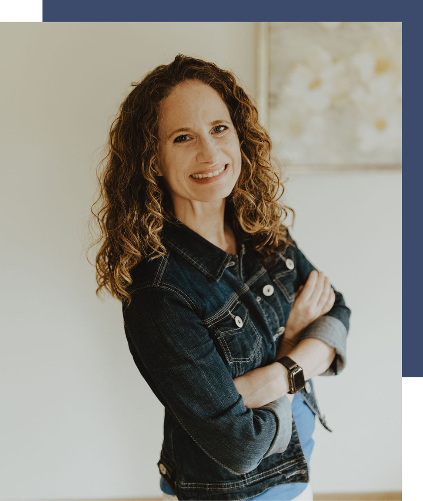 Image of Melissa Goldsmith, PhD leaning towards camera smiling